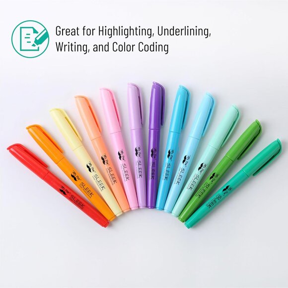 Pastel Highlighters, 12 Pack, Assorted Colors, Fast Dry, Highlighter Pastel, Set - Picture 4 of 8